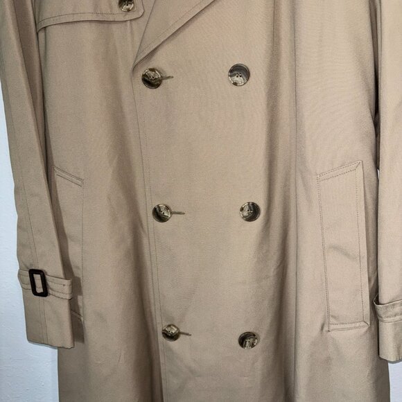 Men's Tan Trench Coat - Picture 7 of 15